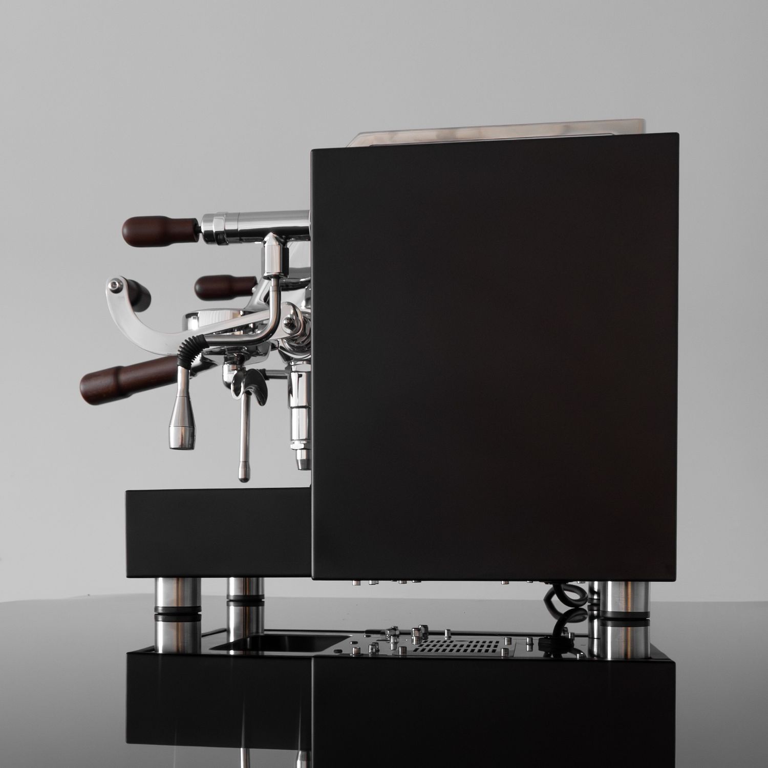 1gr Torre Teresina RS Matte Black With Wood Coffee Machine