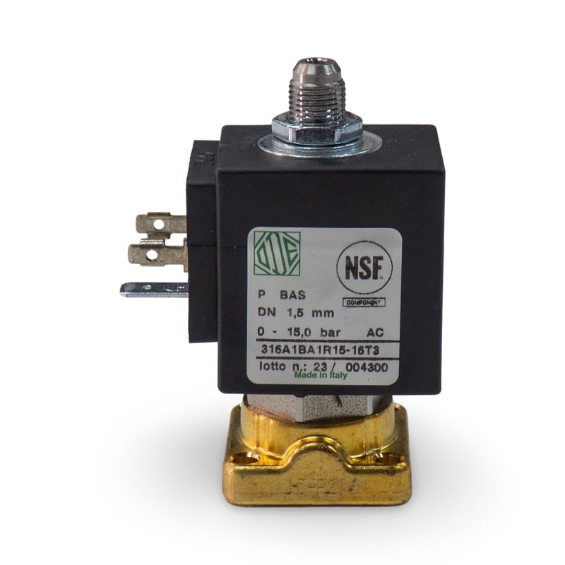 XLVI ODE 230V-240V 3way Flat Base Solenoid - 15 Bar - NSF Version [D3]