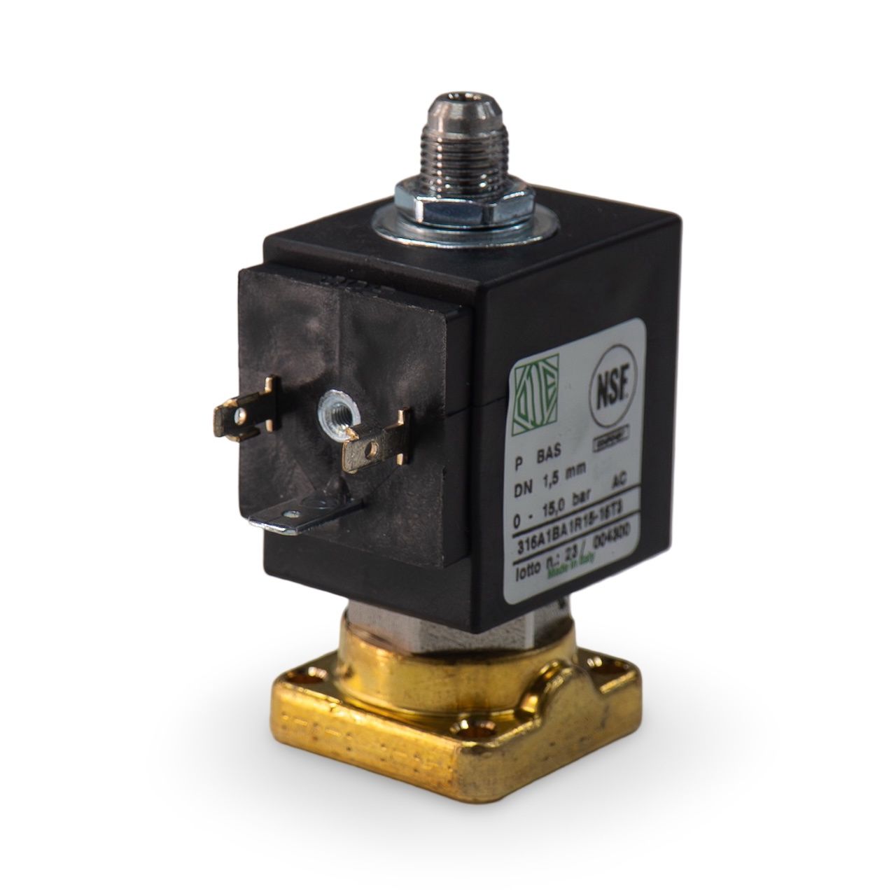 XLVI ODE 230V-240V 3way Flat Base Solenoid - 15 Bar - NSF Version [D3]