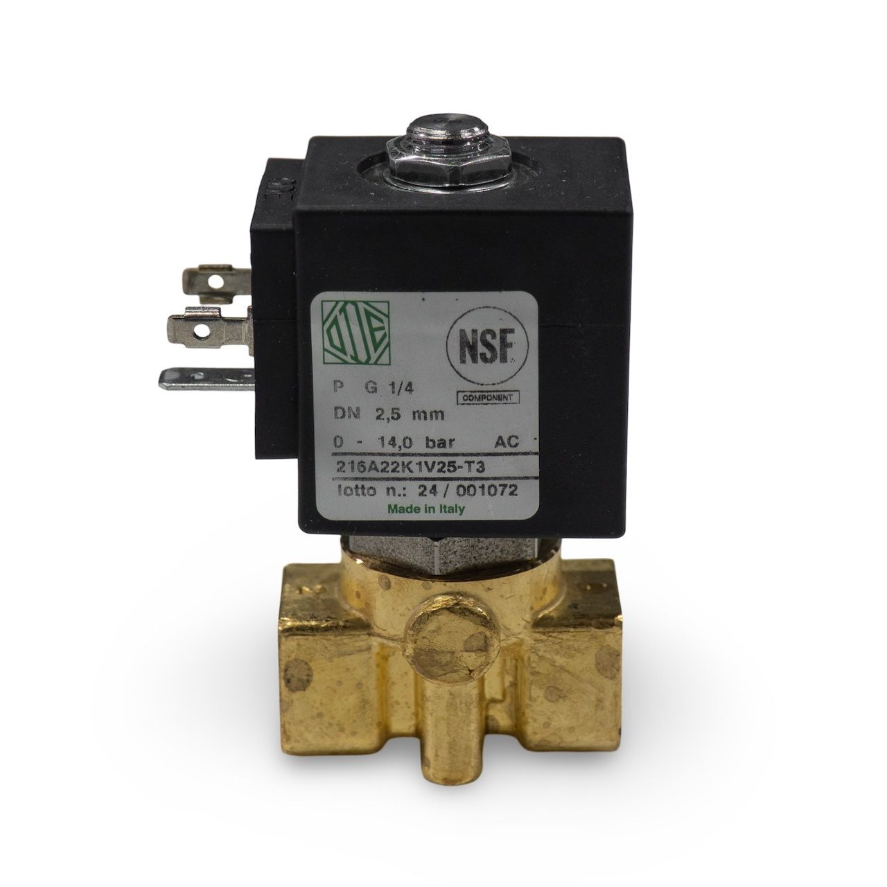 XLVI ODE 2way Hot Water Solenoid 1/4&quot;F 14 Bar - NSF Version [D3]