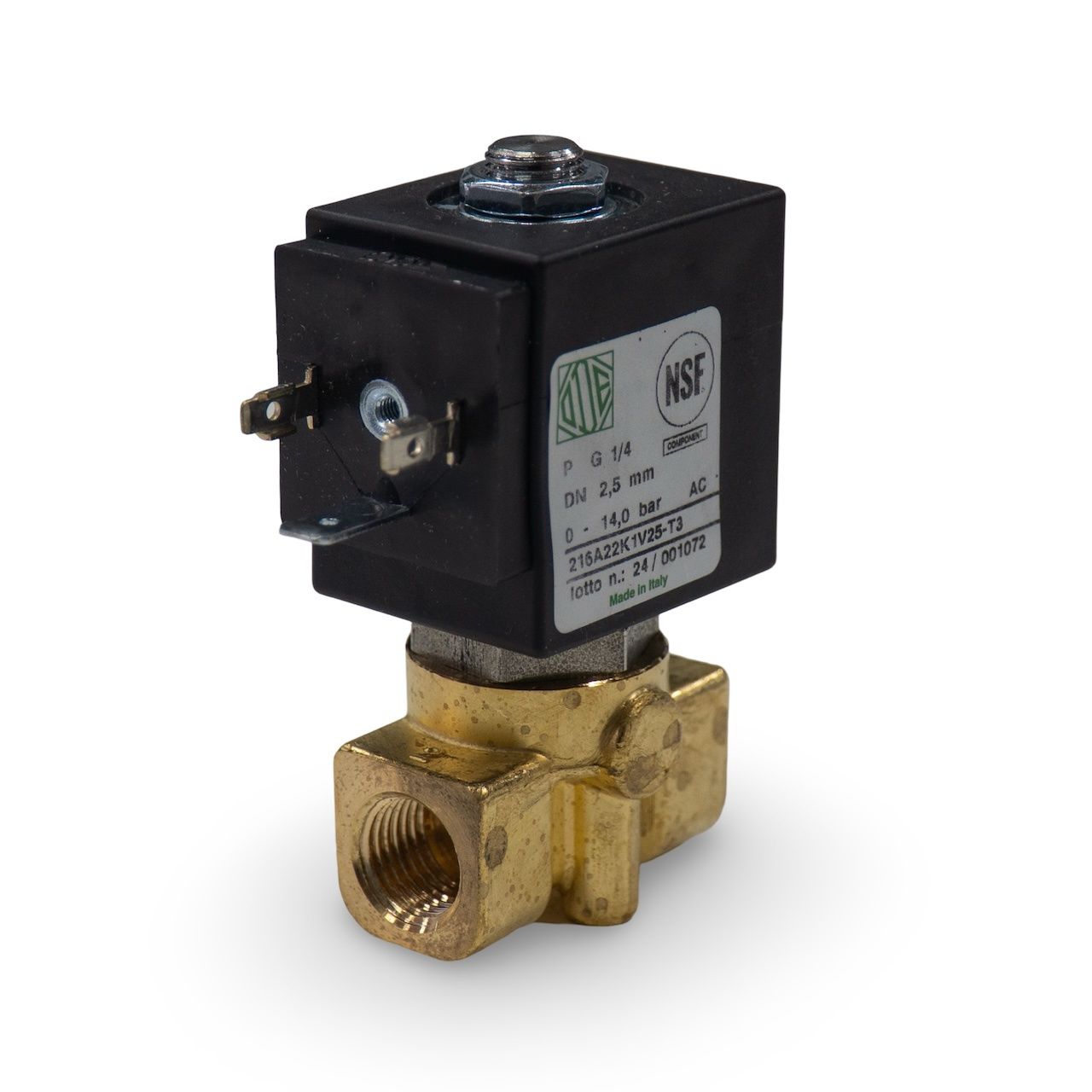 XLVI ODE 2way Hot Water Solenoid 1/4&quot;F 14 Bar - NSF Version [D3]