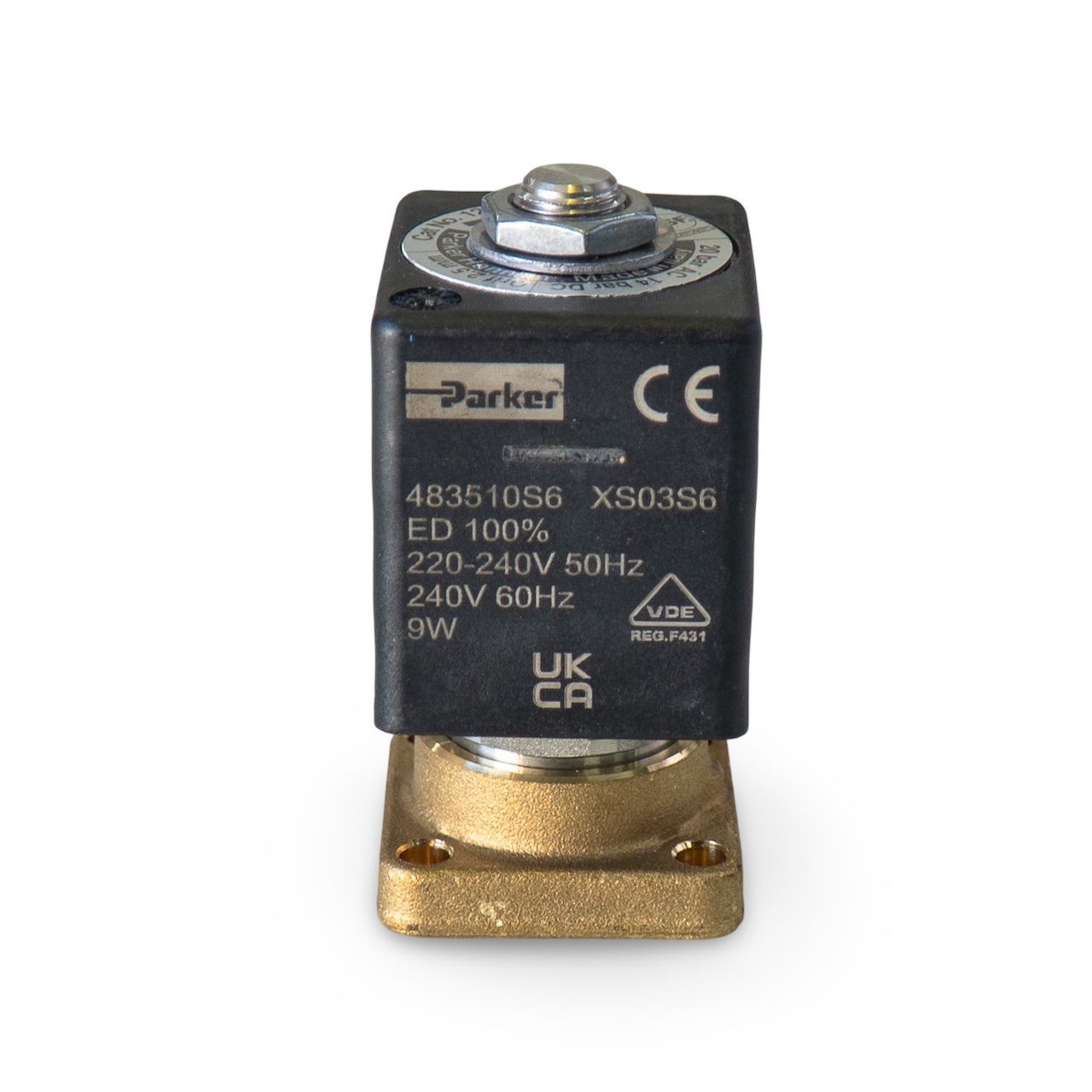 Parker Lucifer 2 Way Flat Base Solenoid 240V,  (for Inlet Manifold) [B3]