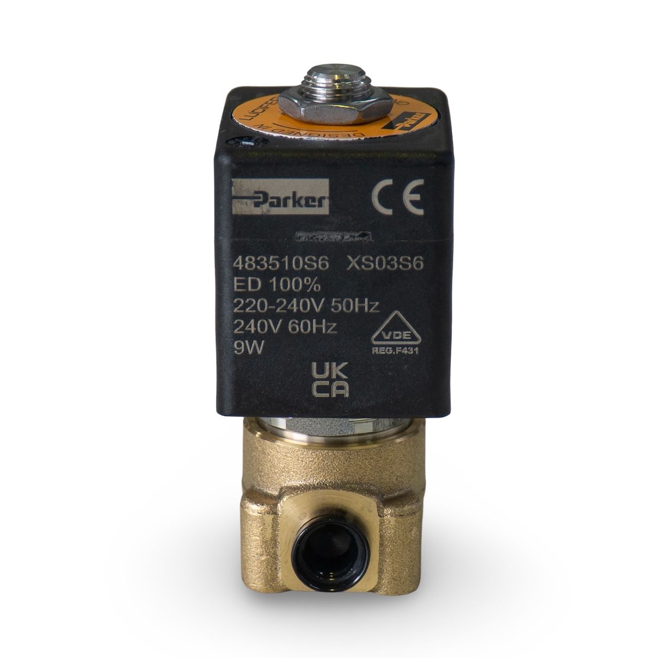 Parker 2 Way Hot Water Solenoid 1/8&quot;  - 220/240V (Wega or old Cimbali Jnr Hot water) [B3]