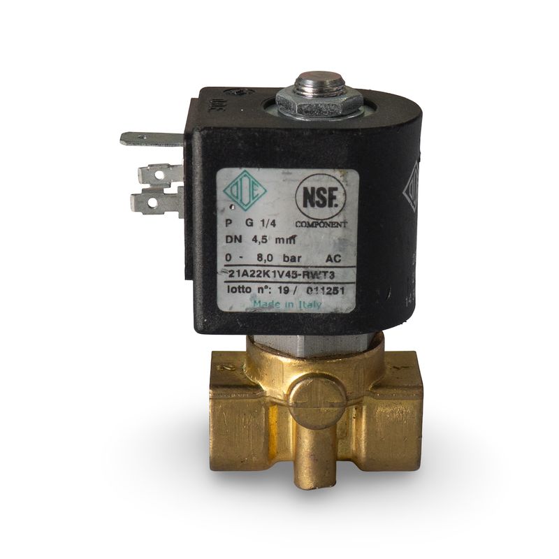 ODE NSF 2 Way Solenoid - 1/4&quot; 230V 8 Bar (ACM Hot Water) [B3]