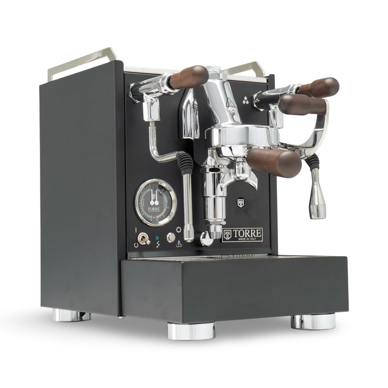 1gr Torre Luigino TSP Matte Black with Wood and Joystick Coffee Machine