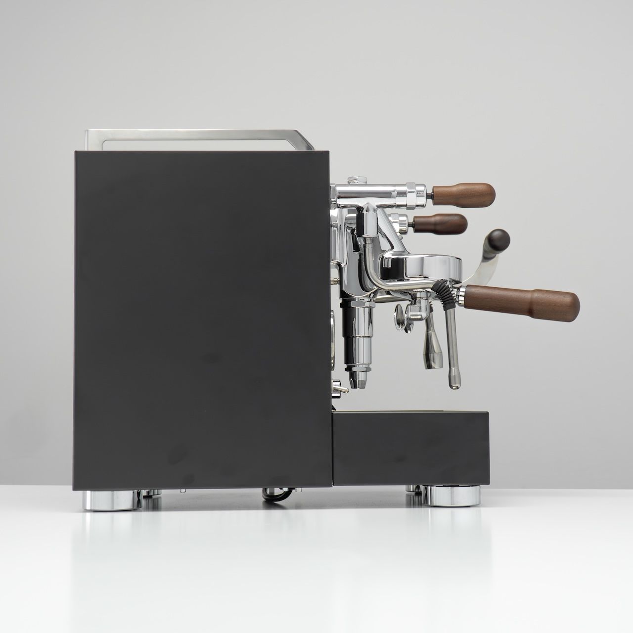 1gr Torre Luigino TSP Matte Black with Wood and Joystick Coffee Machine