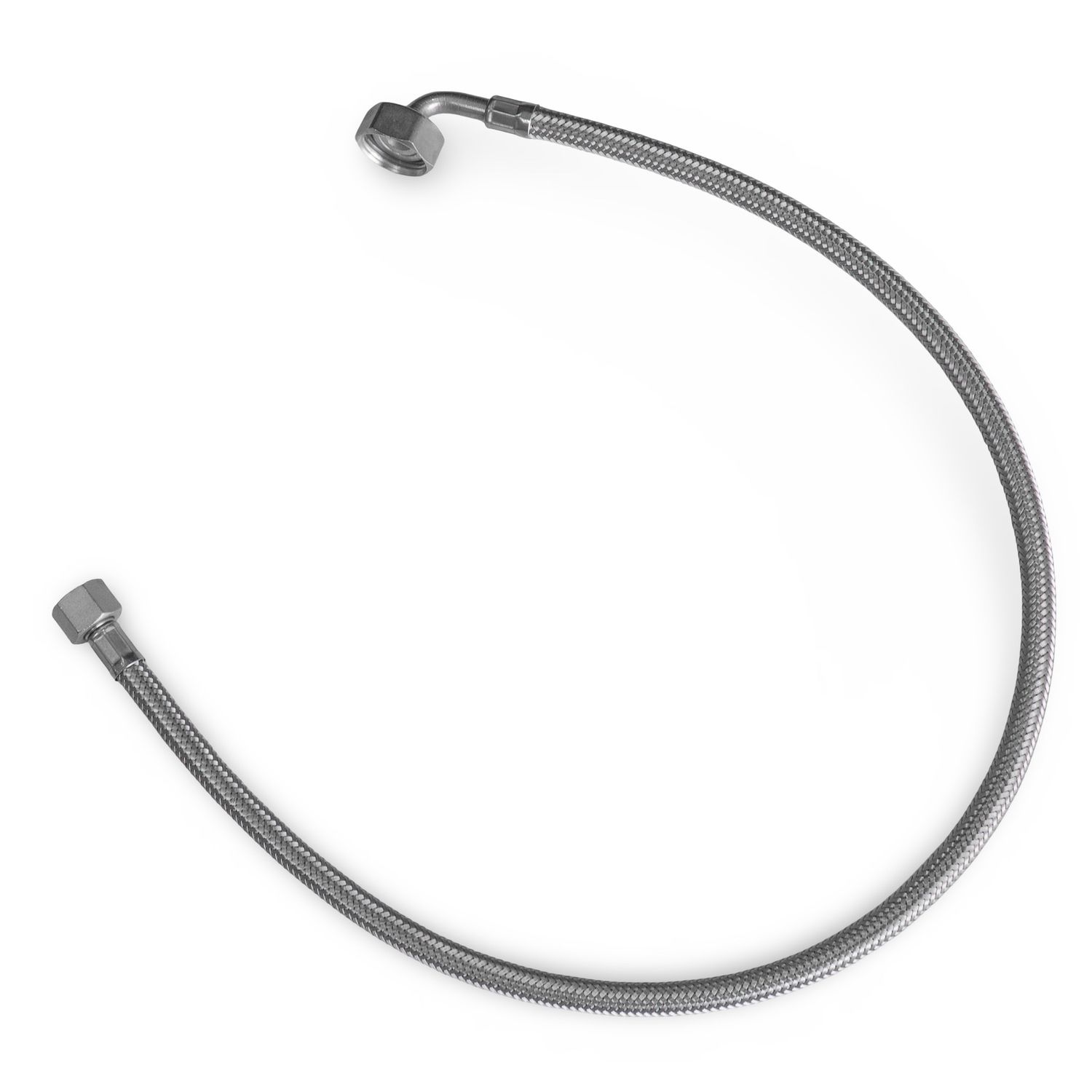 Braided Hose 800mm 3/8"F to Elbowed 1"F [A7]