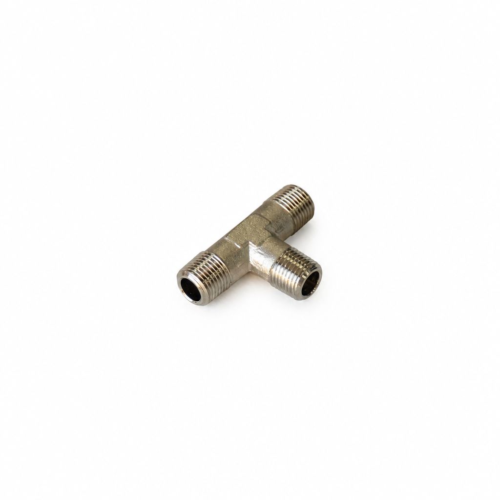 Nickle Plated Tee Fitting  1/8"M to 1/8"M to 1/8"M [C1]