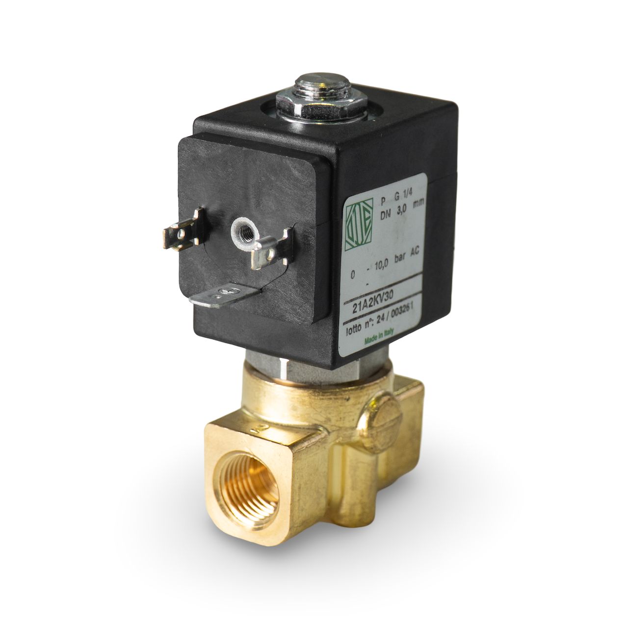 ODE NSF 2 way Solenoid 1/4" 230V 10 Bar dia 3.0 (Rocket, SAB or XLVI Hot Water) [B3]