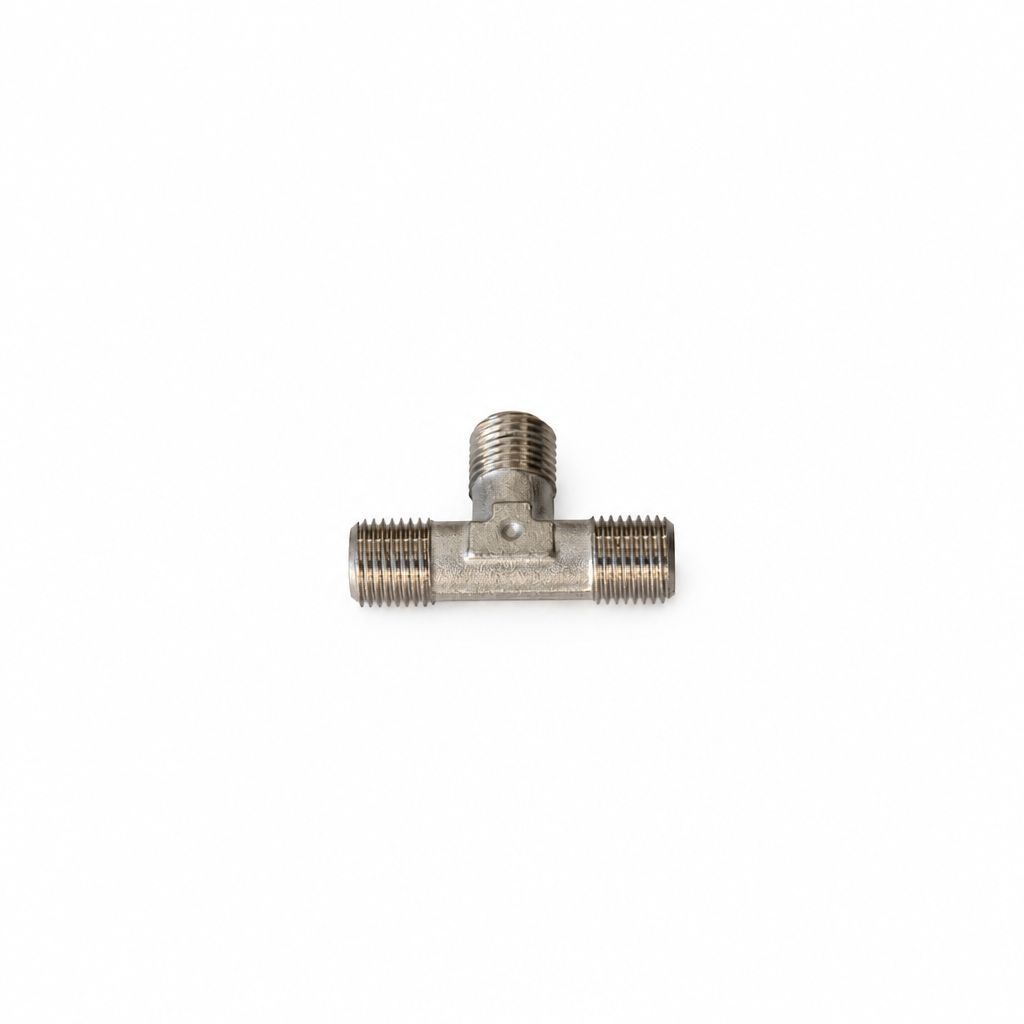 SS Tee Fitting 1/4"M to 1/4"M to 1/4"M [C1]