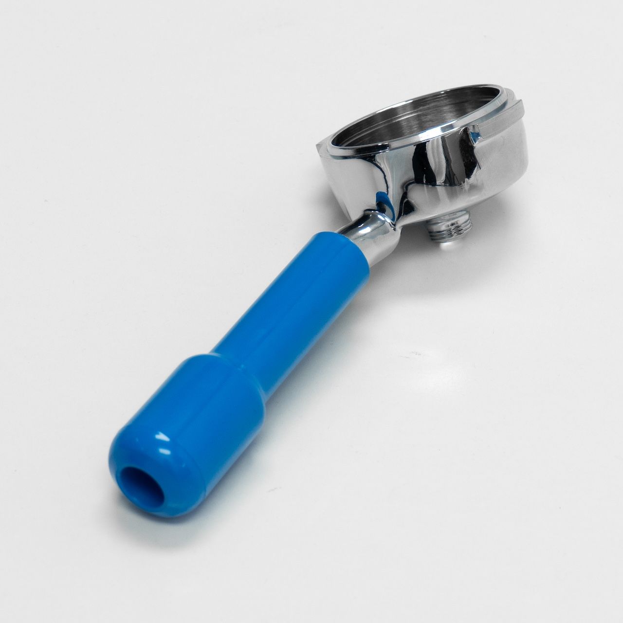 E61 Big Head Portafilter with M10 'Shiny Blue' Handle Complete with 21Gr basket