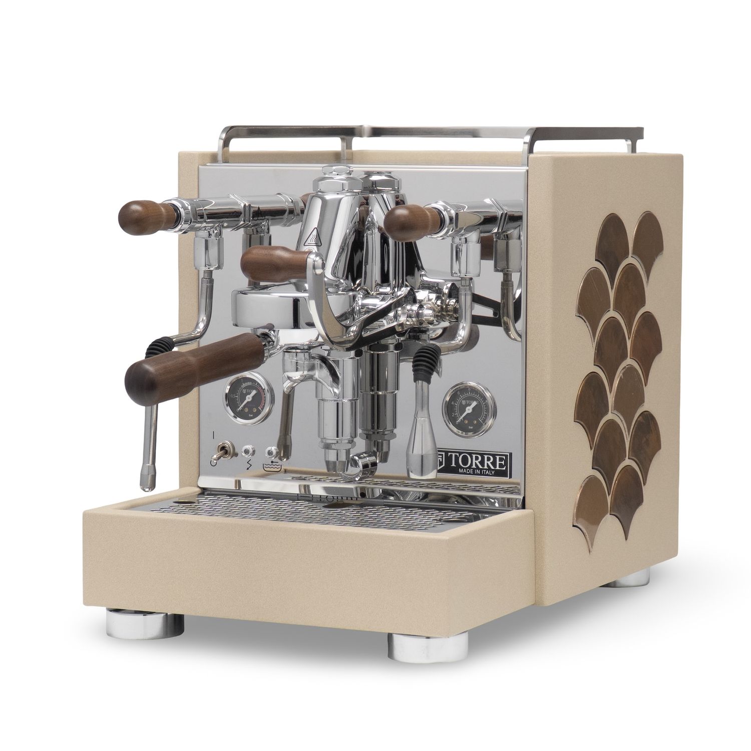1gr Torre Teresina RS (Luxury Line) Sand Finish Colour  With Bronze Haute Pattern (Polished and Acid-Treated) - with Wood Coffee Machine