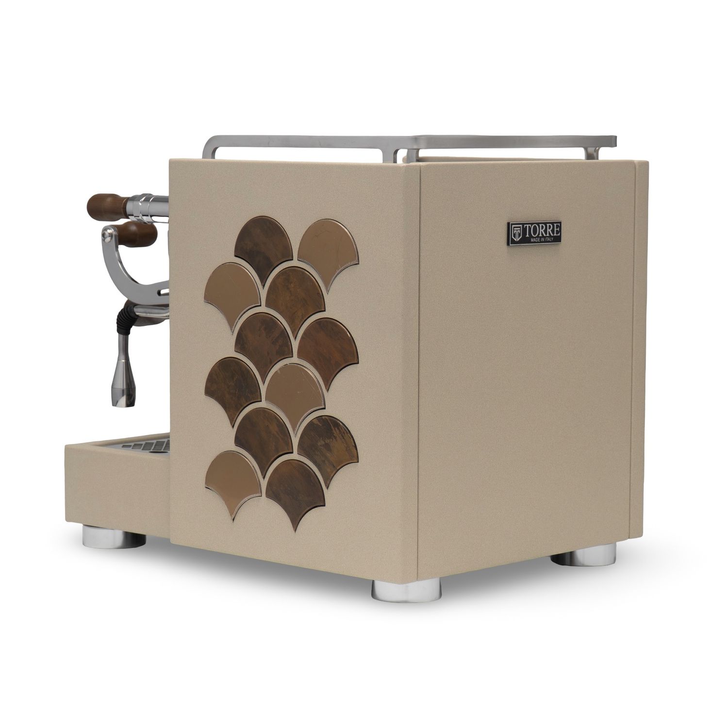 1gr Torre Teresina RS (Luxury Line) Sand Finish Colour  With Bronze Haute Pattern (Polished and Acid-Treated) - with Wood Coffee Machine