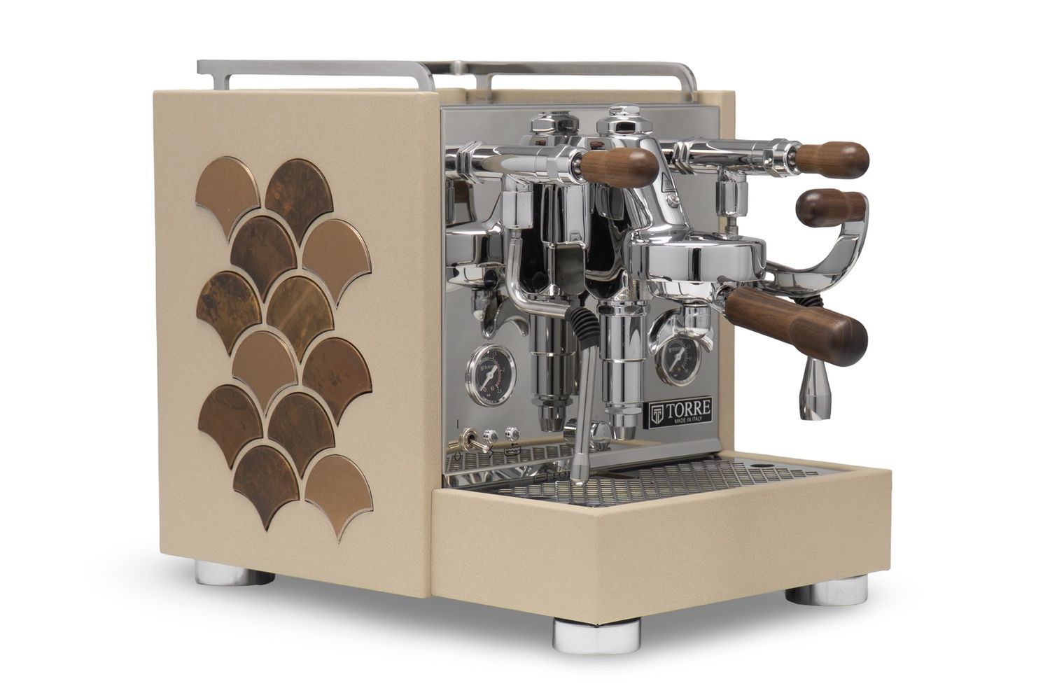 1gr Torre Teresina RS (Luxury Line) Sand Finish Colour  With Bronze Haute Pattern (Polished and Acid-Treated) - with Wood Coffee Machine