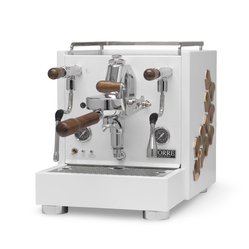 1gr Torre Teresina RS (Luxury Line) White With Bronze Hexa (Style 2) Pattern with Wood Coffee Machine