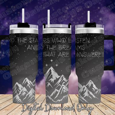 To the Stars 40oz Tumbler wrap SVG file