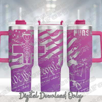Nurse Lady 40oz Full Tumbler SVG File