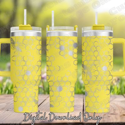 Honeybees 40oz Full Wrap Tumbler SVG File