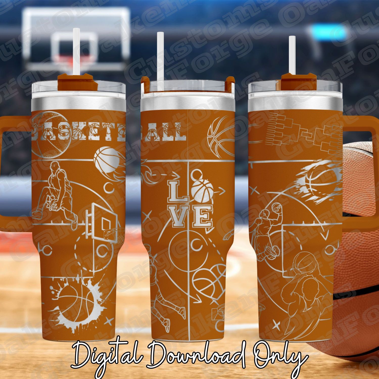 Basketball 40oz Tumbler wrap SVG File