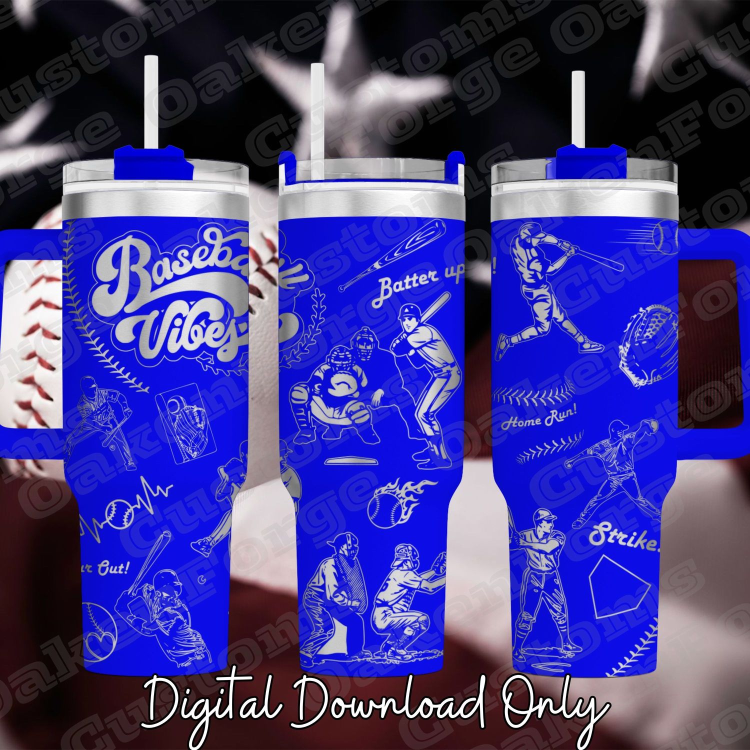 Baseball 40oz Tumbler wrap SVG File