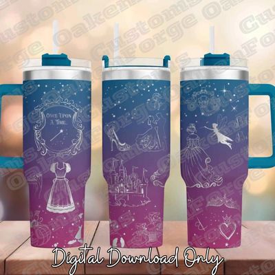 Once Upon A Time 40oz Full Wrap Tumbler SVG File