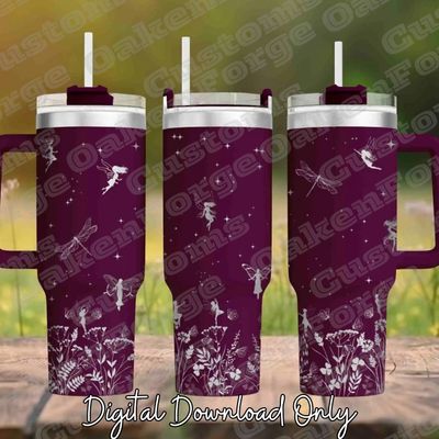 Fairy 40oz Tumbler Full Wrap SVG File