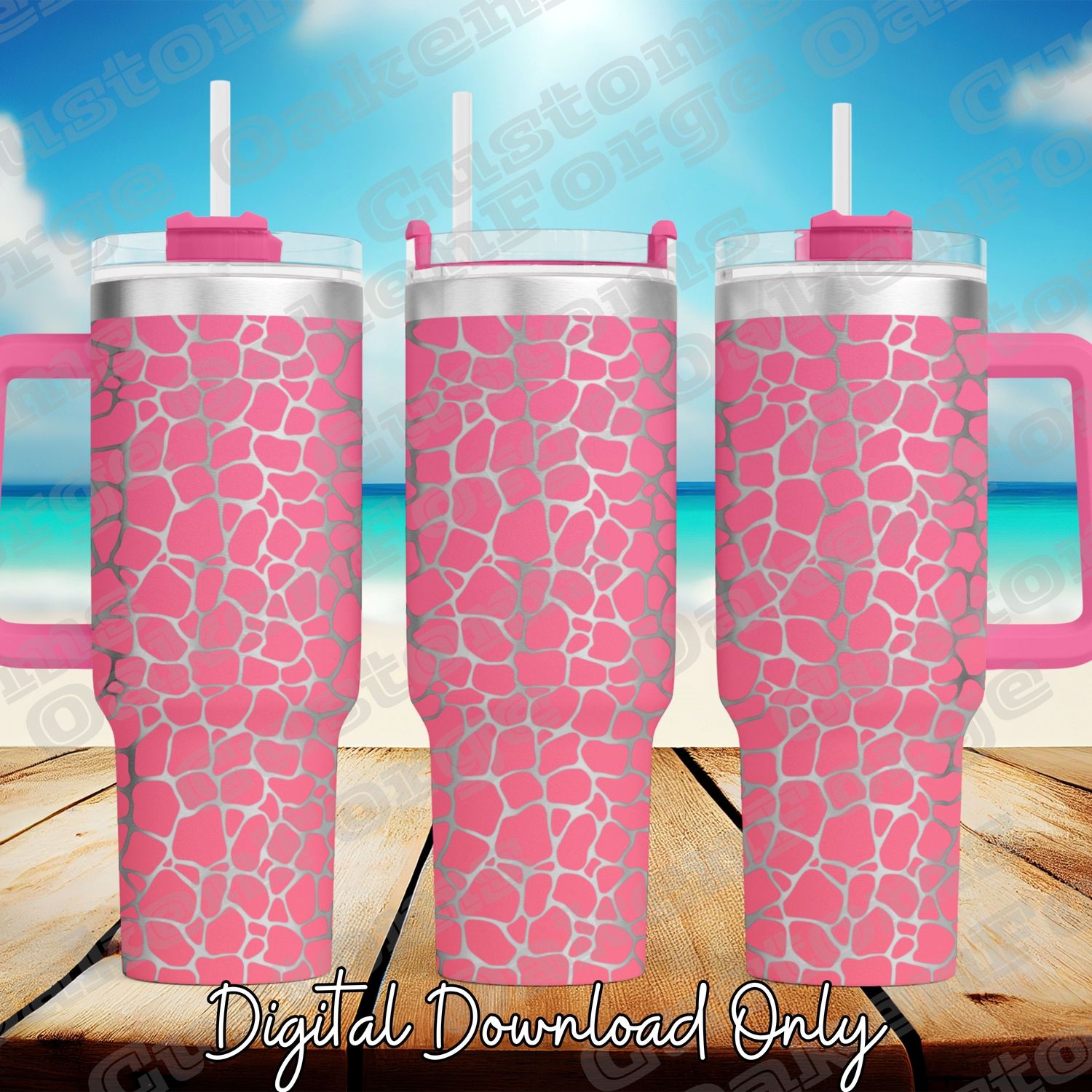 Crackle Seamless 40oz Full Wrap Tumbler SVG File