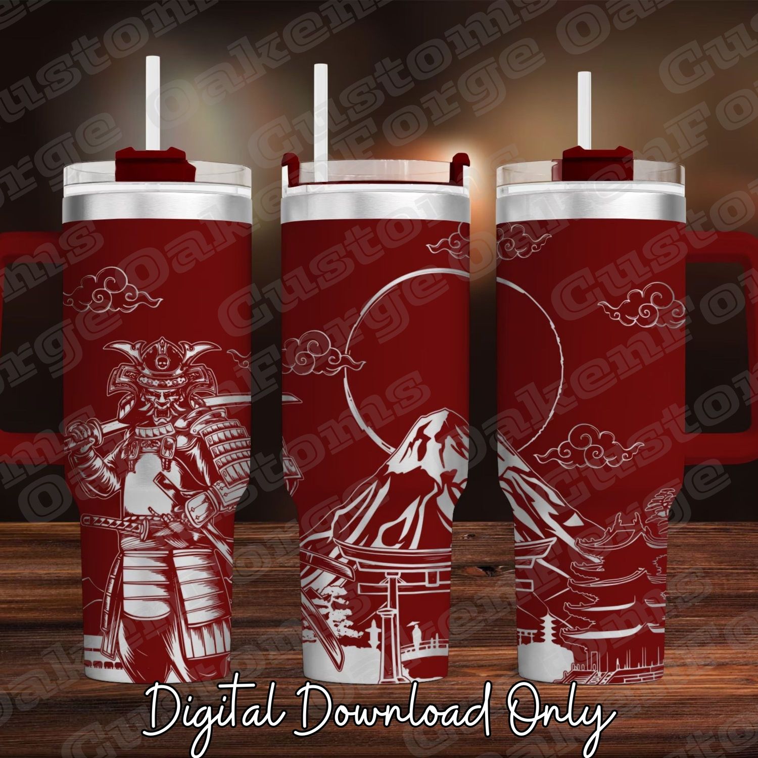 Samurai 40oz Full Tumbler SVG File