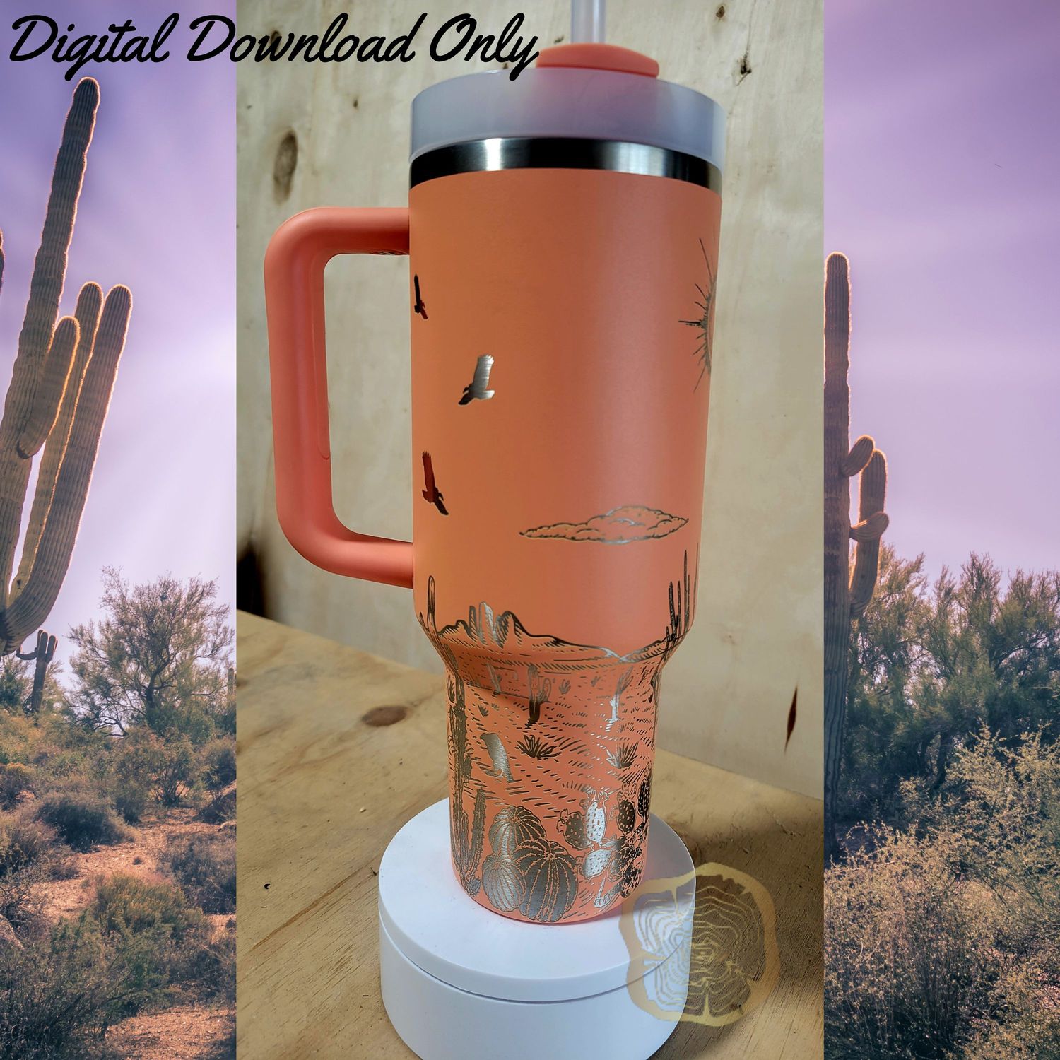 Desert Full Wrap 40oz Tumbler SVG File