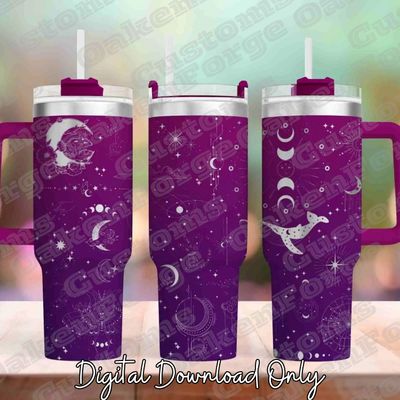 Celestial 40oz Tumbler Full Wrap SVG File