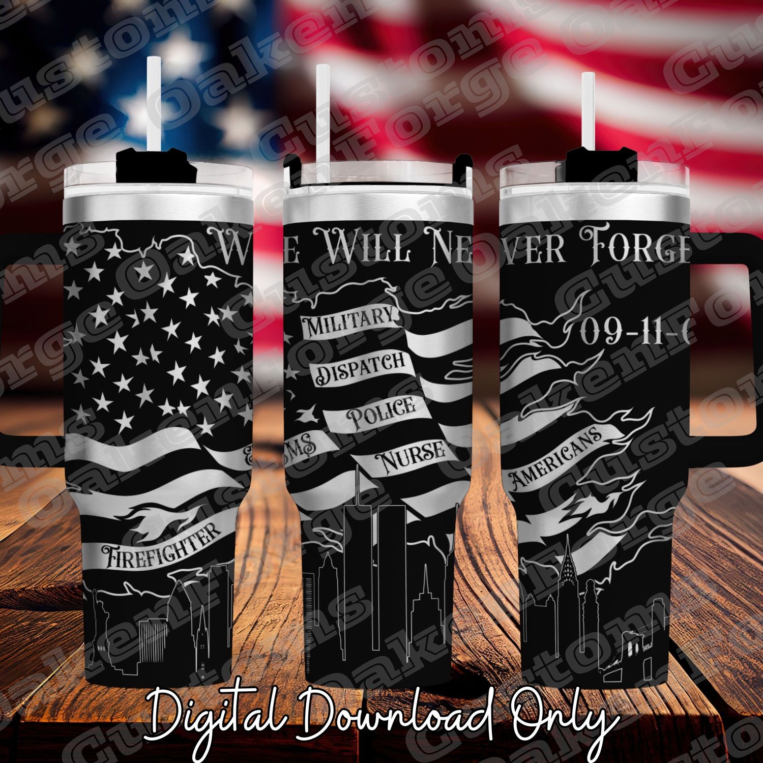First Responder Bundle 40oz Full Wrap Tumbler SVG Files