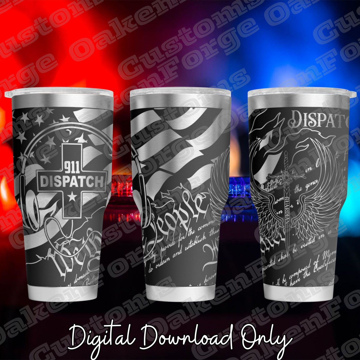 First Responder Bundle 20oz Full Wrap Tumbler SVG Files