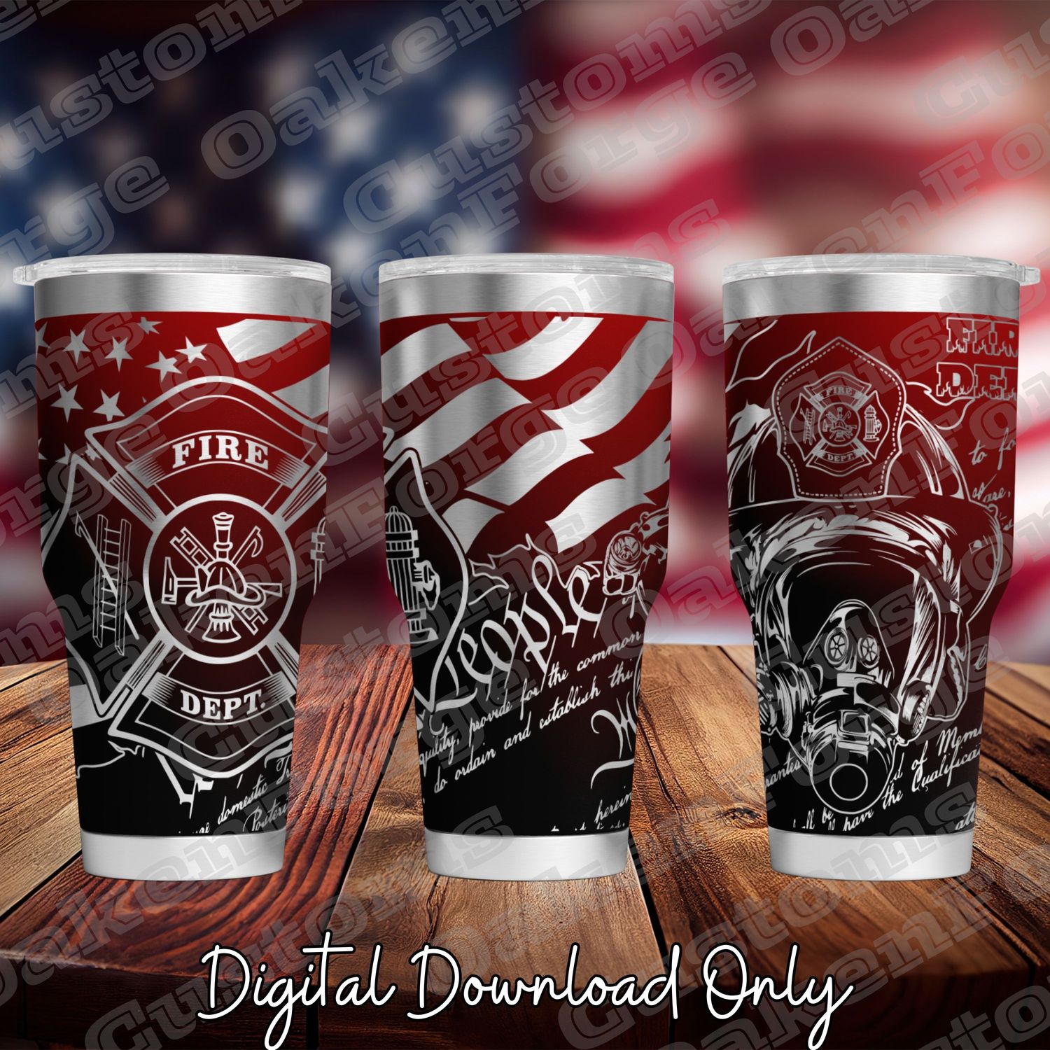 Fire Fighter 20oz Full Tumbler SVG File