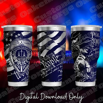 Police Dept 20oz Full Tumbler SVG File