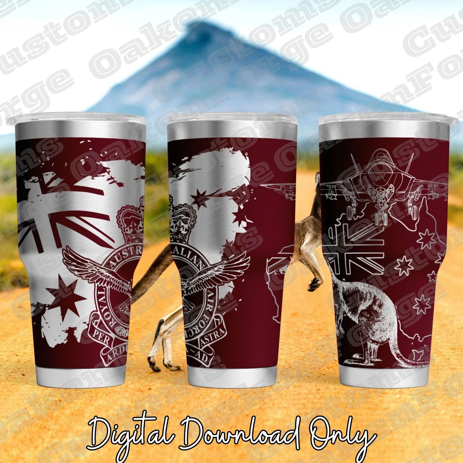 Royal Australian Air Force 20oz Full Wrap Tumbler SVG File