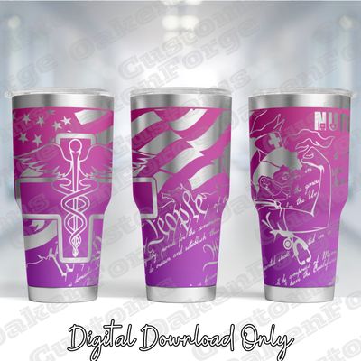 Nurse Lady 20oz Full Tumbler SVG File
