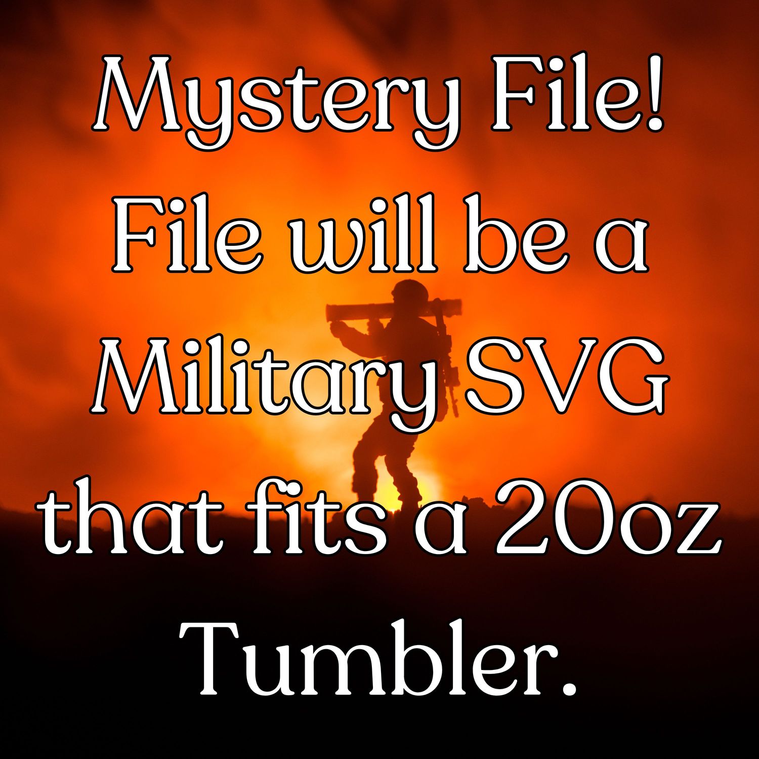 Mystery File 20oz Tumbler Full Wrap SVG File