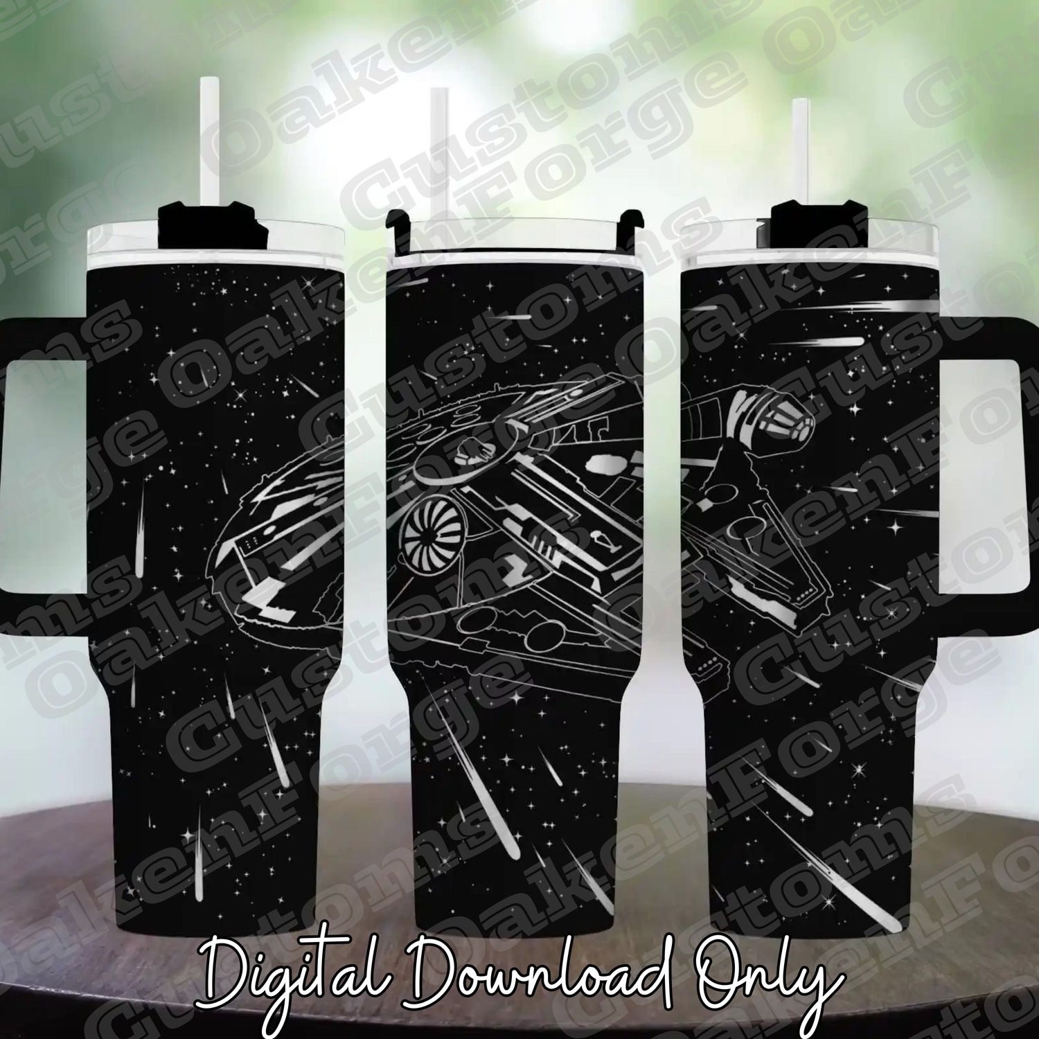 Millennium Falcon, Star Wars, 40oz Tumbler Full Wrap SVG File