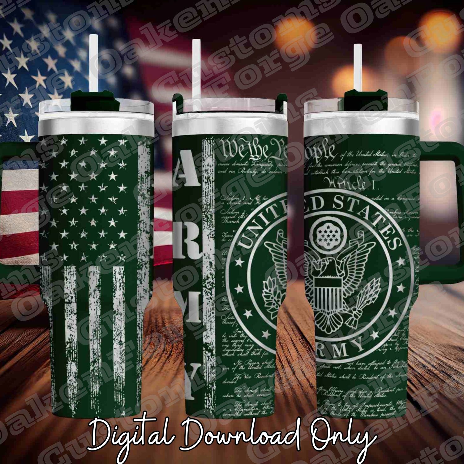 ARMY 40oz Full Wrap Tumbler SVG File