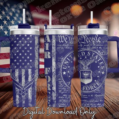 US Air Force 40oz Full Tumbler SVG File