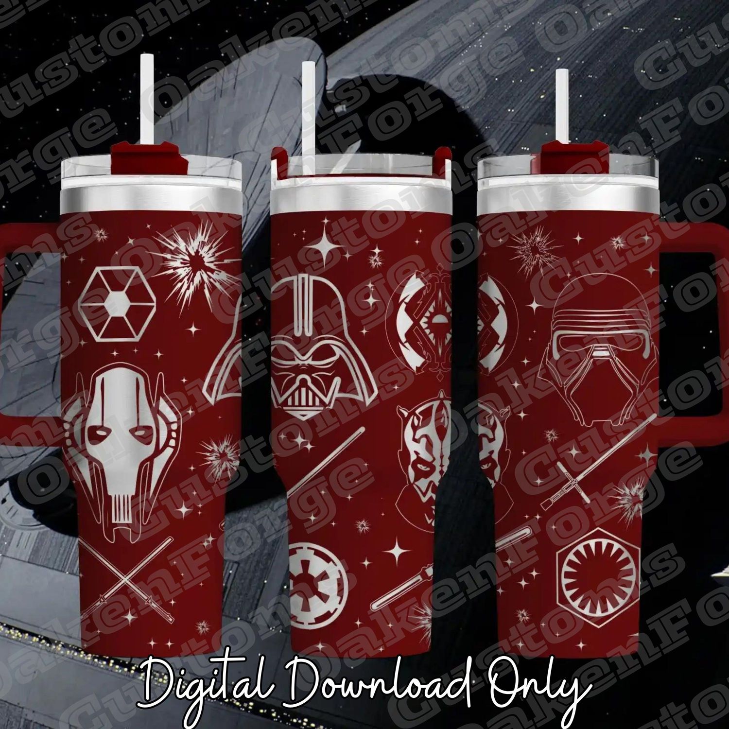 DarkSide, Star Wars, 40oz Tumbler Full Wrap SVG File