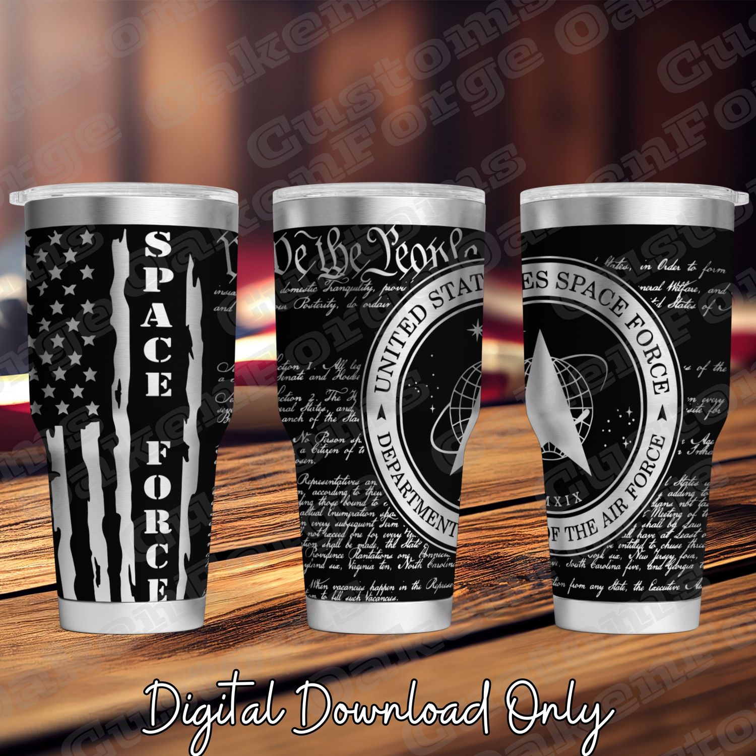 Space Force 20oz Full Wrap Tumbler SVG File
