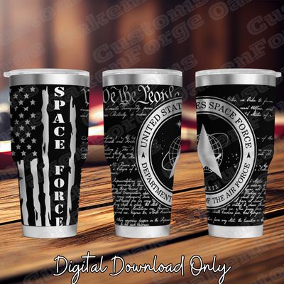 Space Force 20oz Full Wrap Tumbler SVG File
