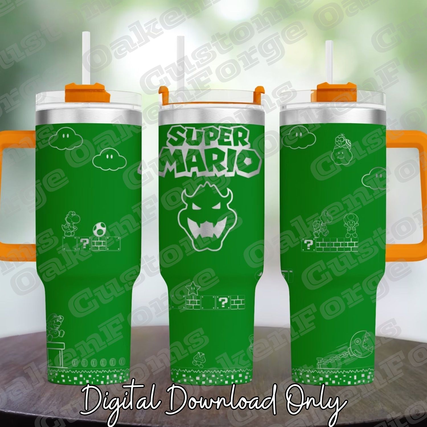 Super Mario 40oz Tumbler wrap SVG file