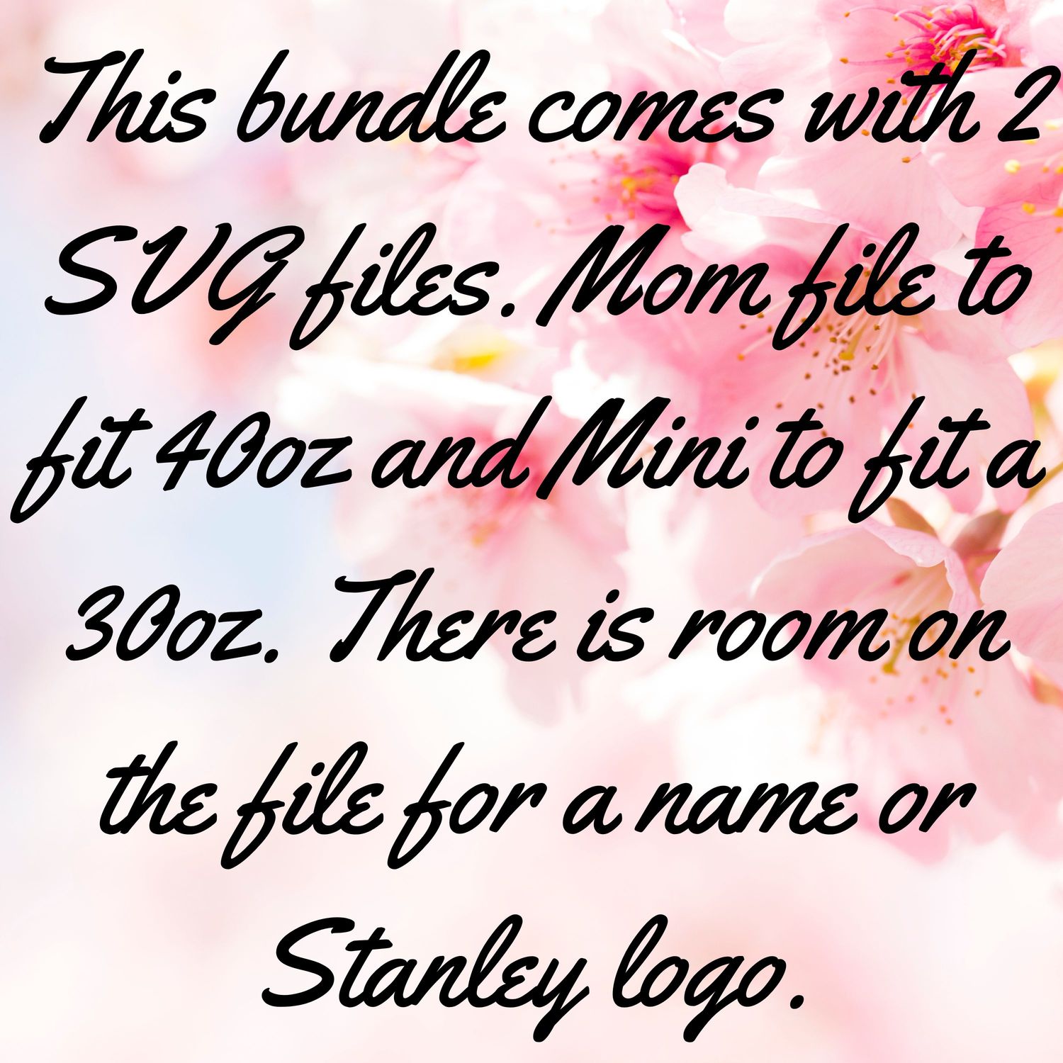 Mom and Mini 40oz and 30oz Full Wrap Tumbler SVG Files Bundle