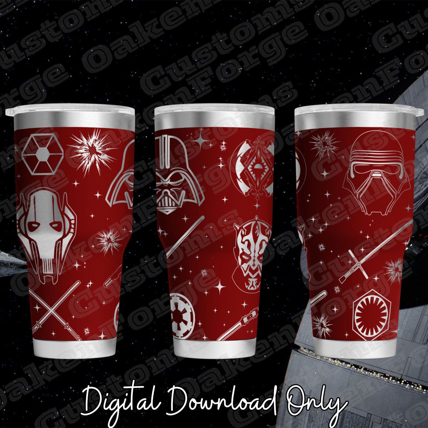 DarkSide, Star Wars, 30oz Tumbler Full Wrap SVG File