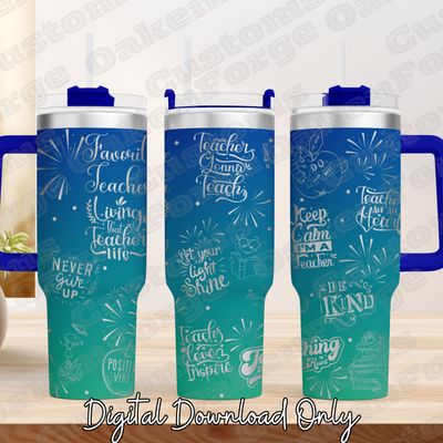 Teacher 40oz Full Wrap Tumbler SVG File