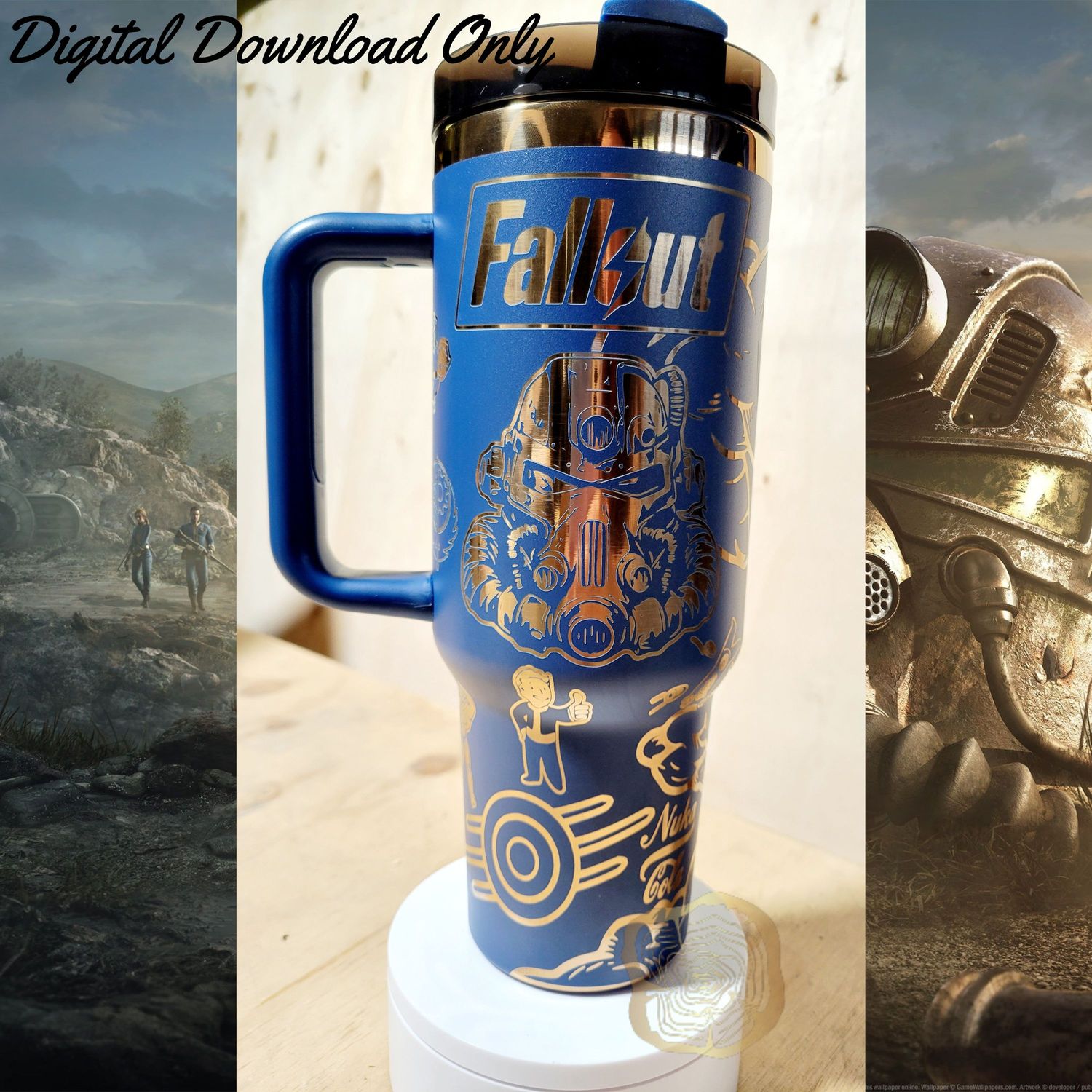 FallOut 40oz Tumbler wrap SVG file