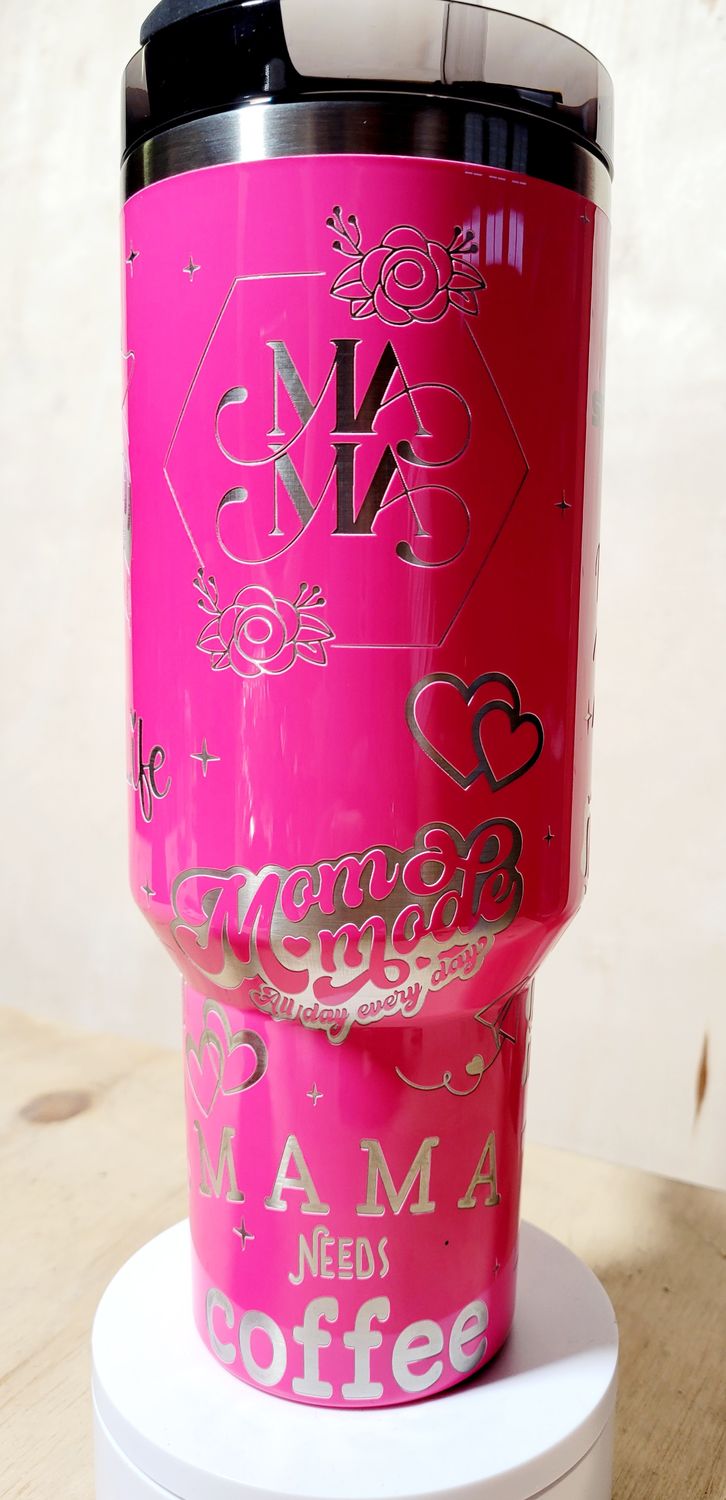 Mom Life 40oz Full Wrap Tumbler SVG Files