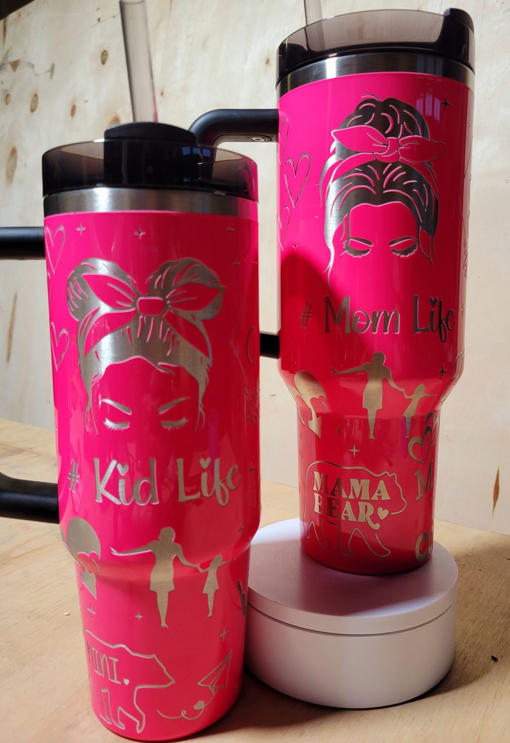 Mom and Mini 40oz and 30oz Full Wrap Tumbler SVG Files Bundle